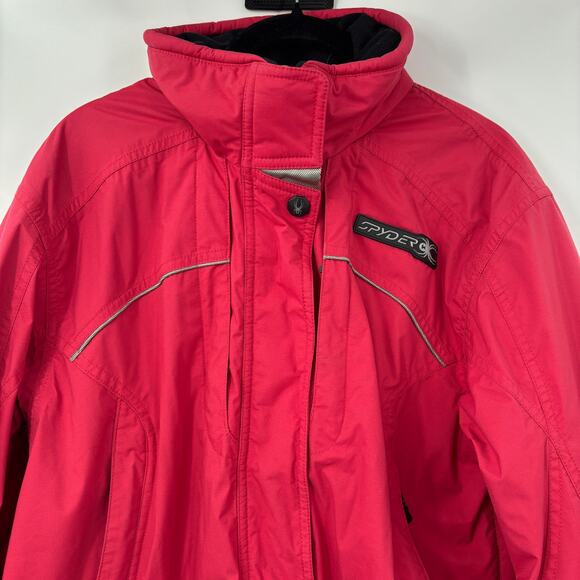 Spyder Womens‎ Ski Jacket XSCAP Entrant Red Nylon Shell Winter Coat Size 10 - Picture 3 of 12